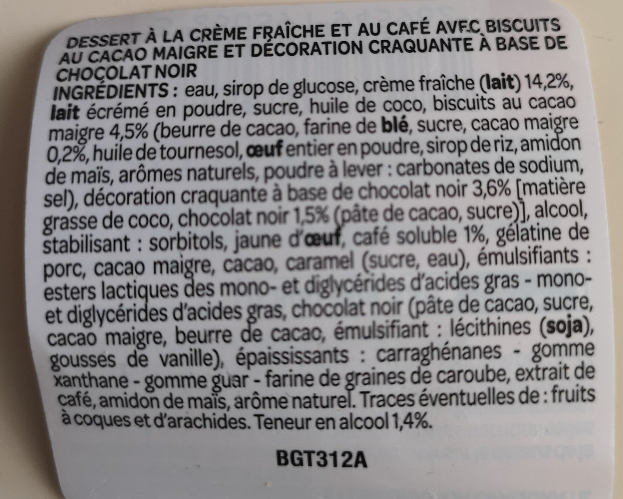 Les Créations Le Gourmet café intense packshot