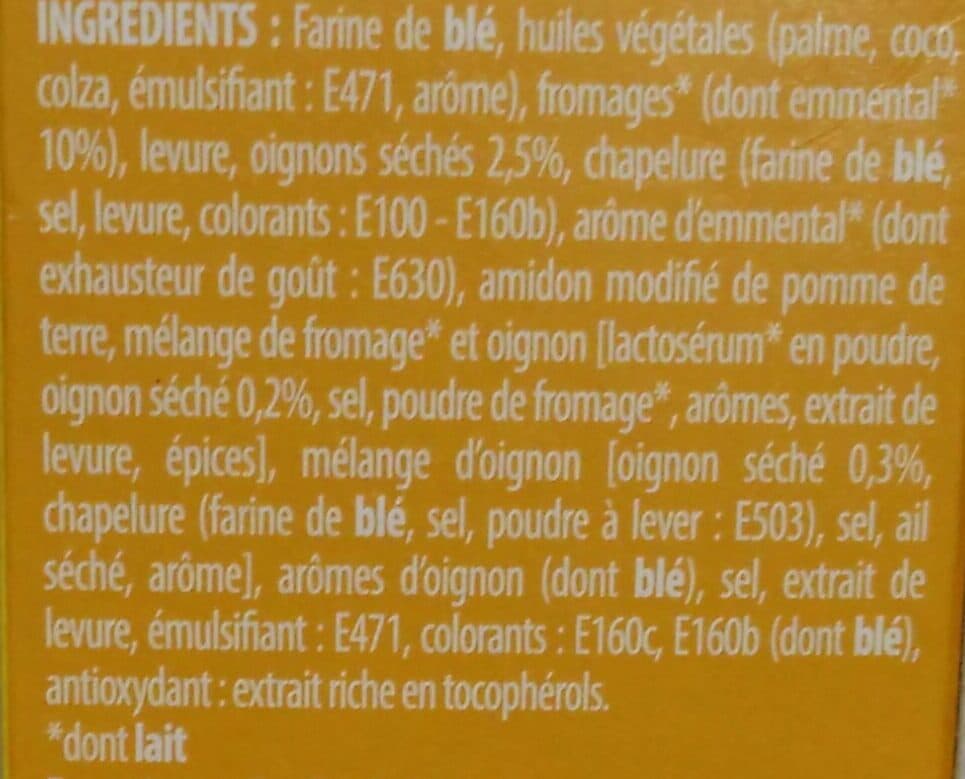 Bouton d'or Biscuits croquants emmental oignon packshot