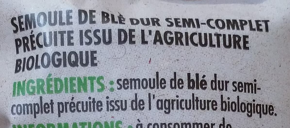 Saint eloi Couscous semi-complet BIO packshot