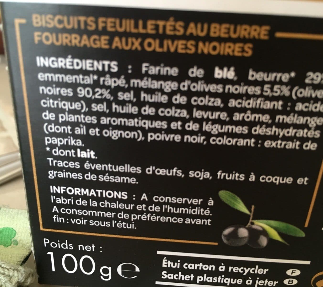 Bouton d'or Palmiers Olives packshot