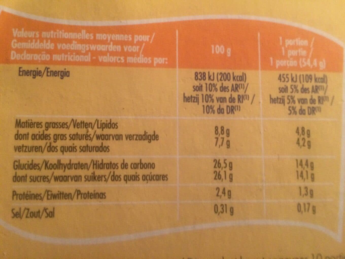 Intermarche Adélie, Glace façon fondant au chocolat, la glace de 1000 packshot