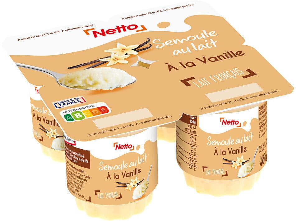 Netto Semoule vanille netto 4x100g packshot