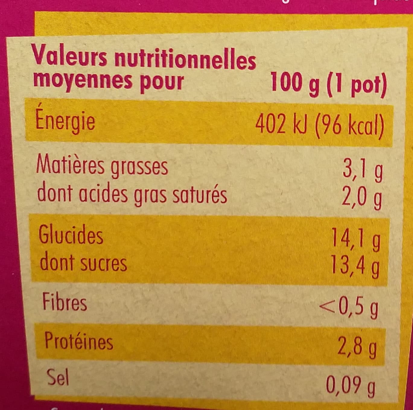 Pâturages Du yaourt + des ananas + des fruits de la passion + de la pomme & du sucre c'est tout packshot
