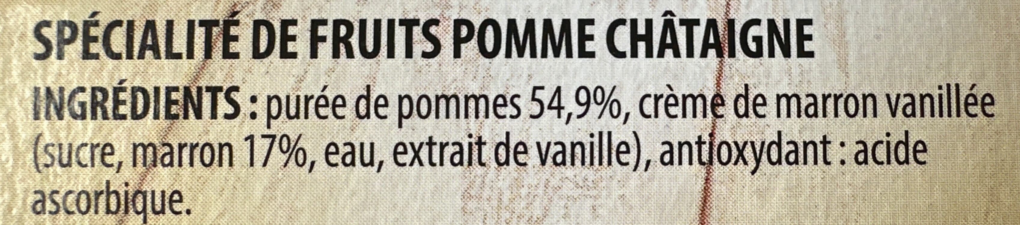 Intermarché Specialite de fruits pomme châtaigne 4x100g packshot