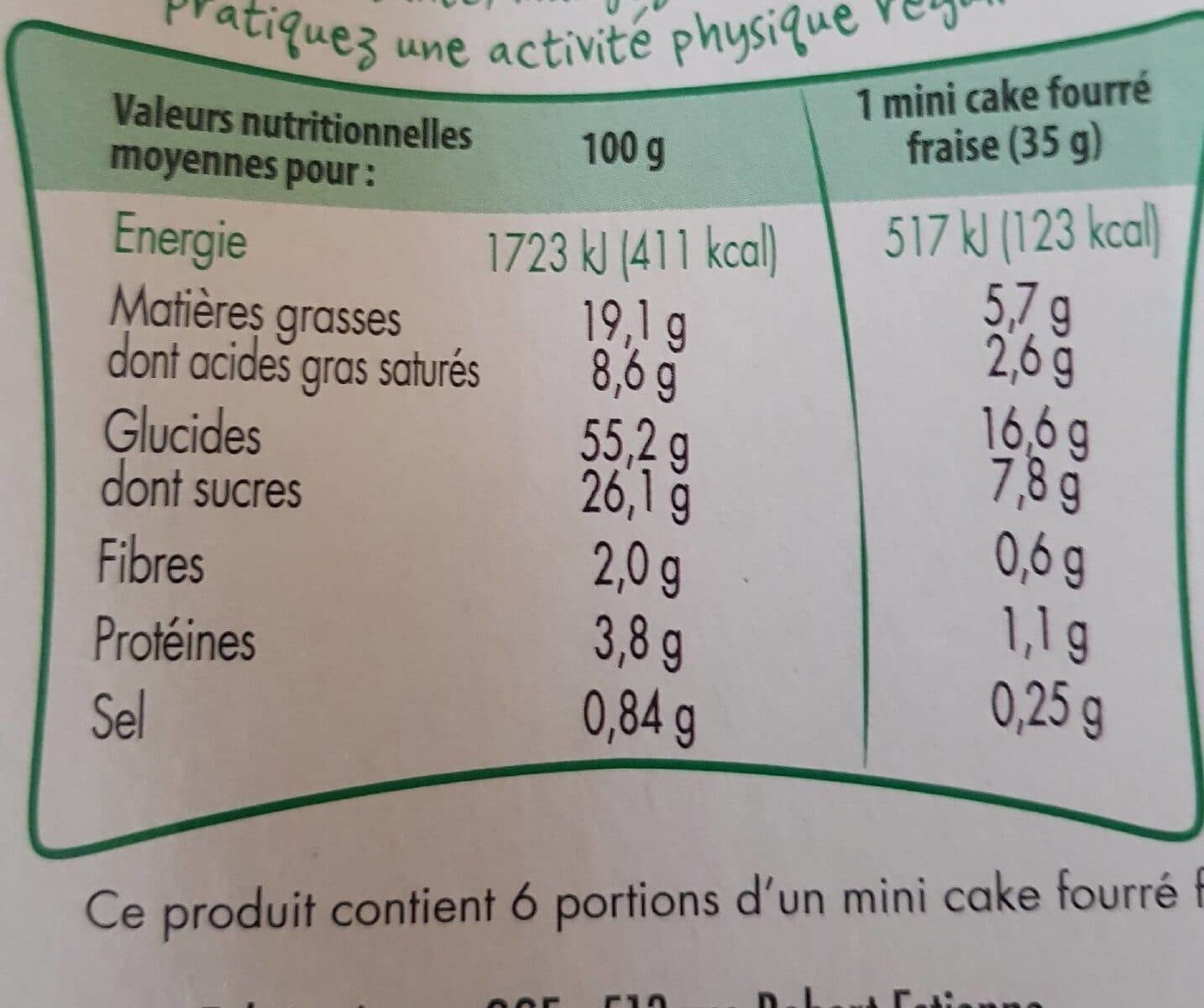 Regain Mini cakes fourrage fraise x6 - SANS GLUTEN packshot