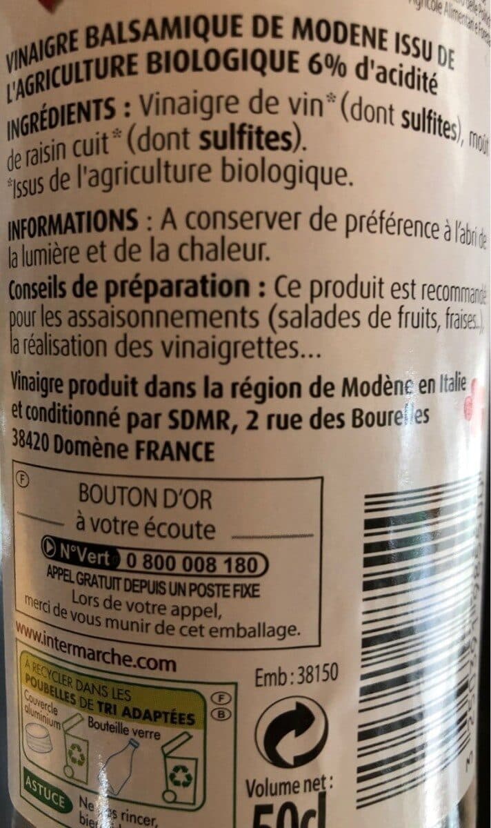 Bouton d’or Vinaigre balsamique de modene packshot