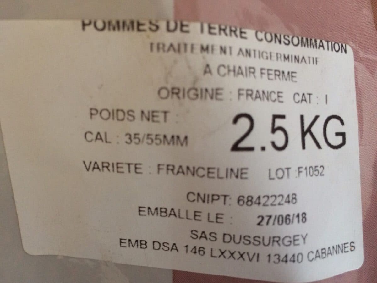 Mon marché plaisir Mon Marché Plaisir, Pommes de terre le filet de 2,5 kg packshot