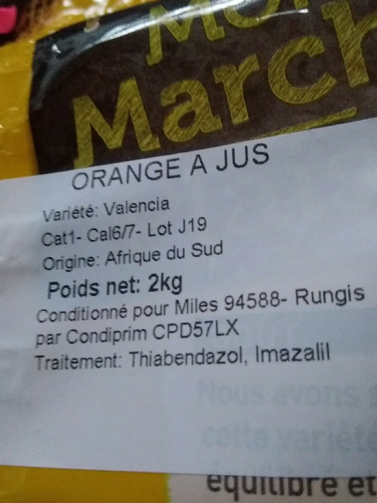 Mon marché plaisir Orange à jus packshot