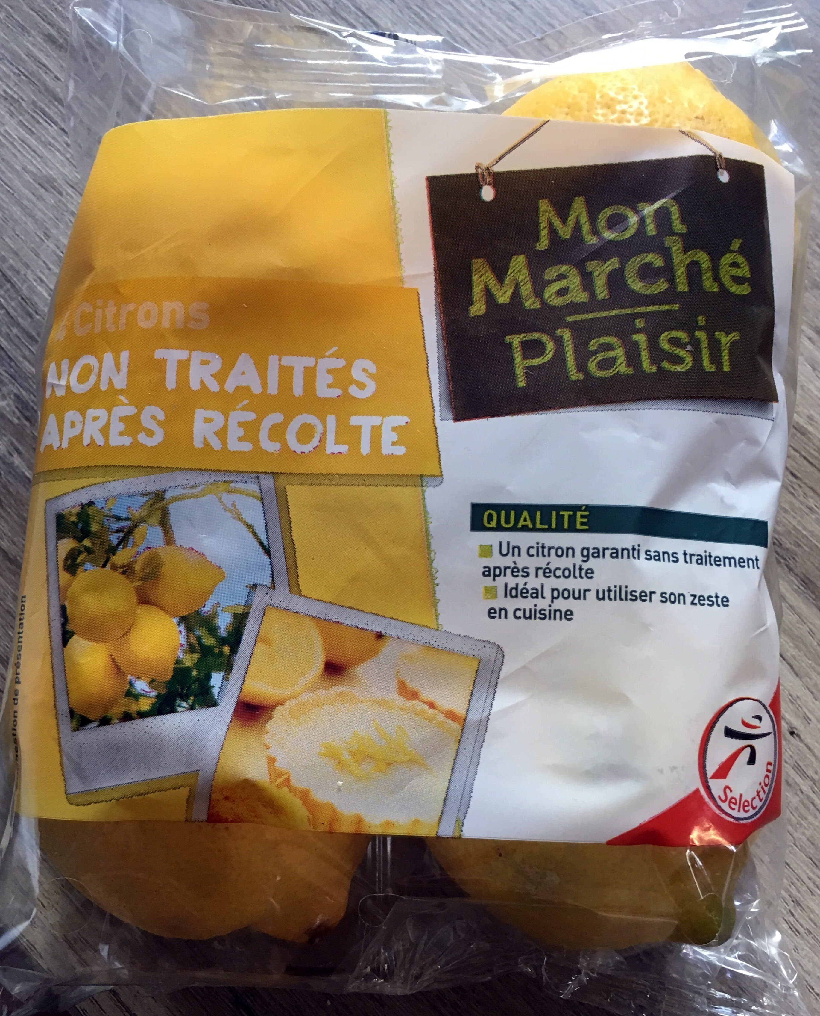 Intermarché Citrons Non Traités après Récolte packshot