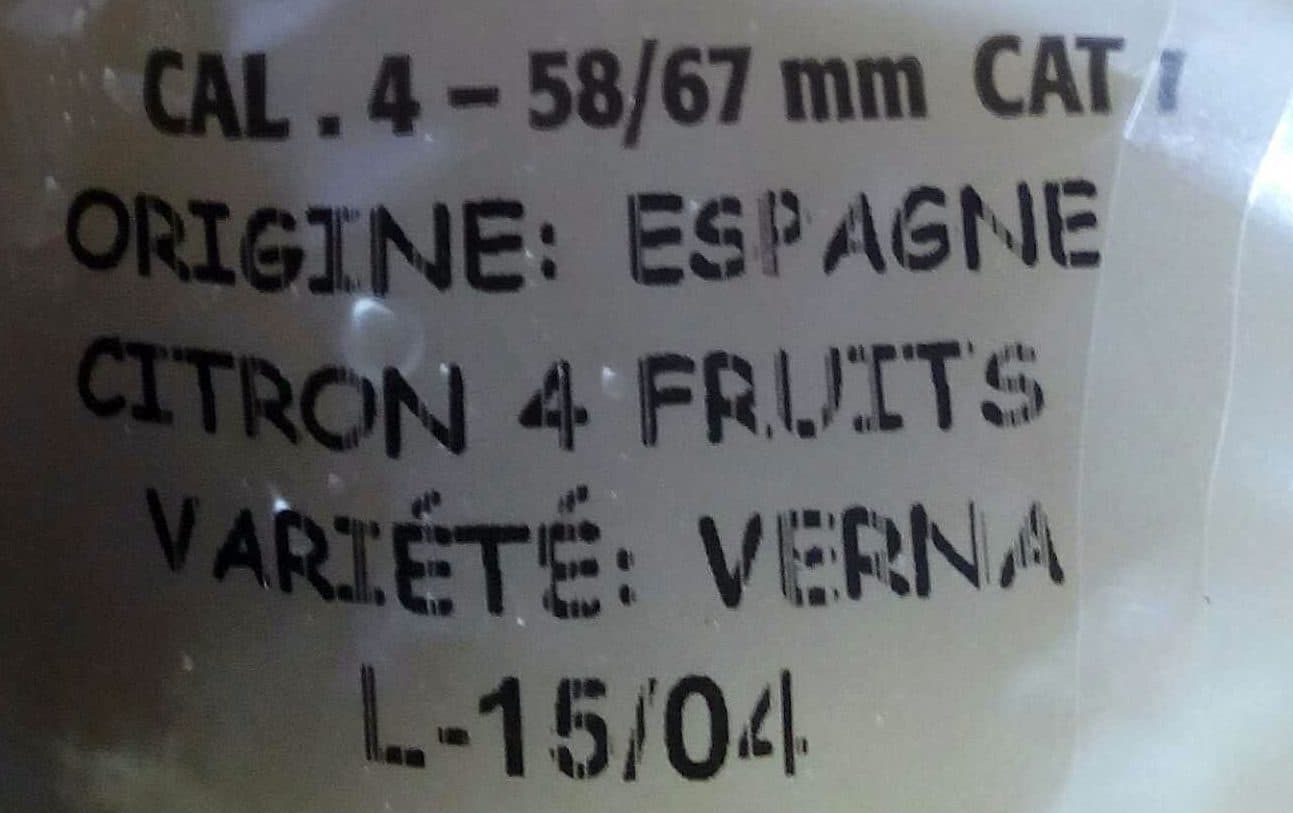 Intermarché Citrons Non Traités après Récolte packshot