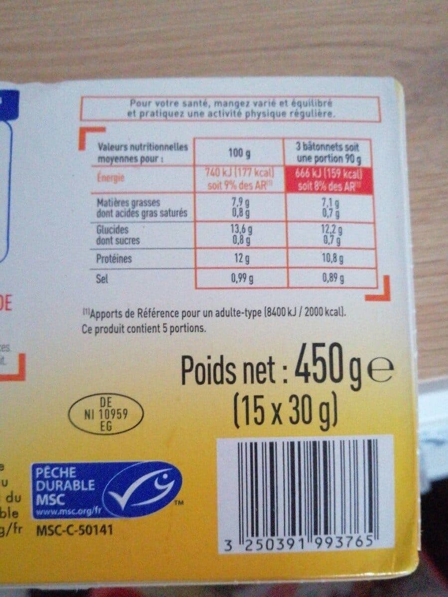 Netto Bâtonnets de poisson MSC 450g packshot