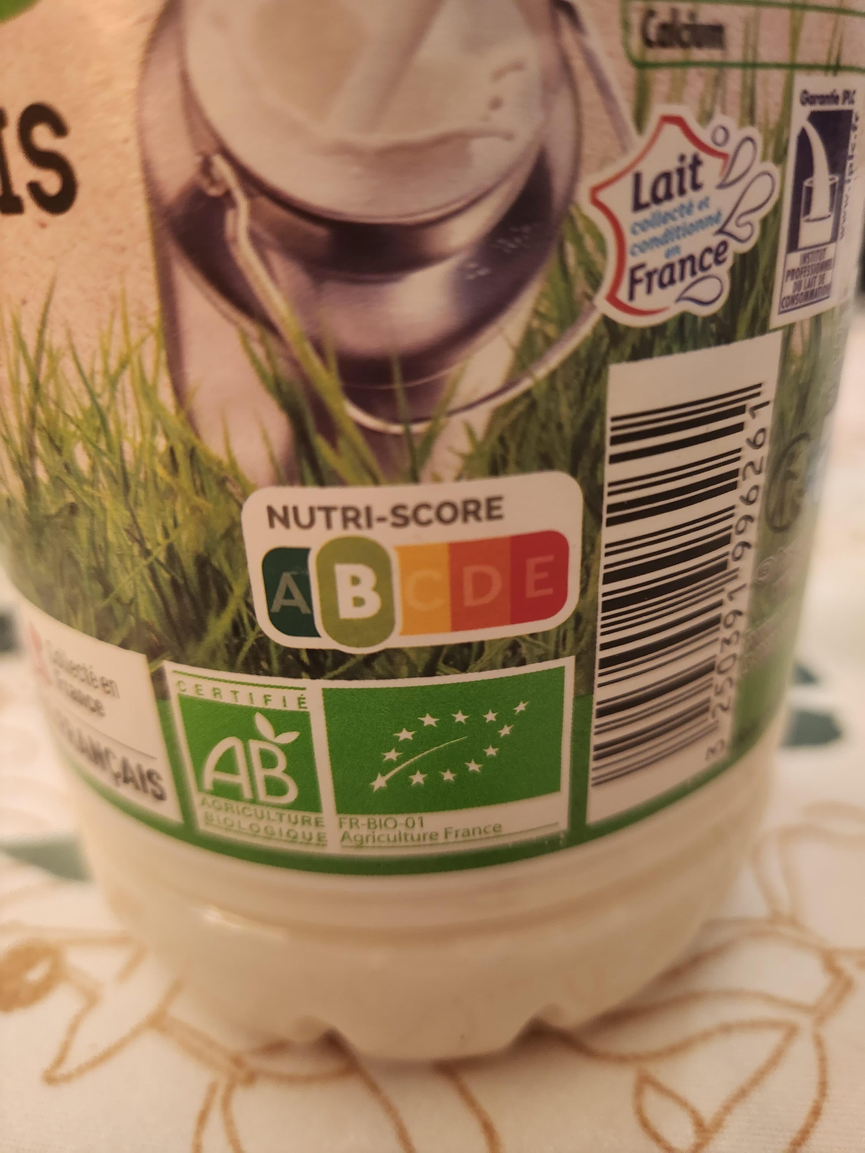 Pâturages Lait frais entier bio bt 1l packshot