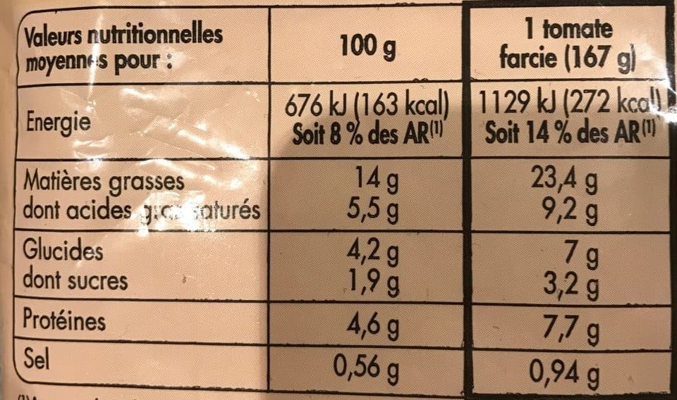 Netto 6 TOMATES FARCIES kg packshot