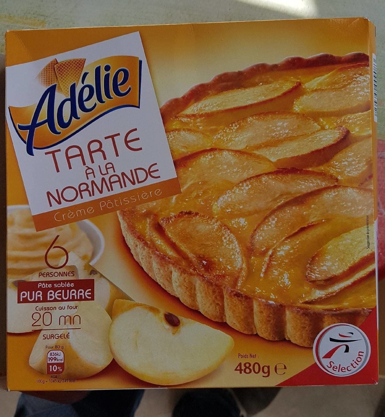 Adélie Tarte à la normande surgelée packshot
