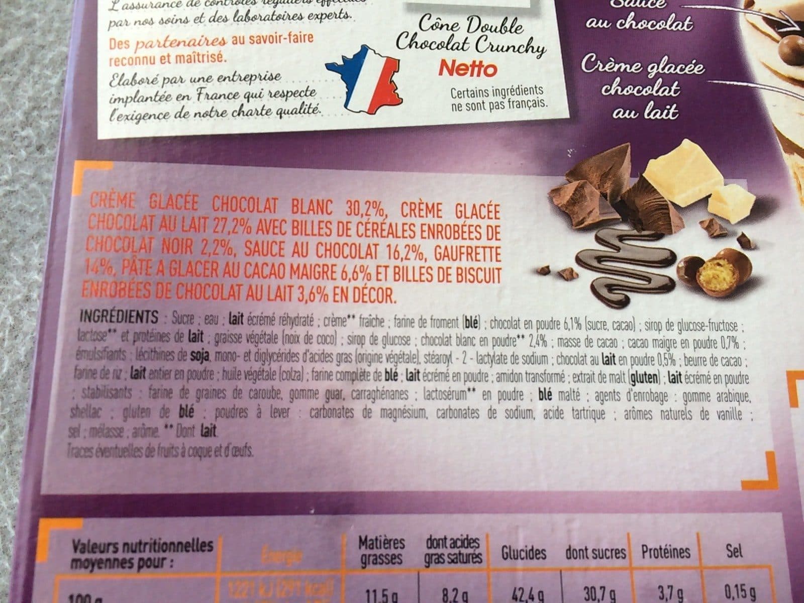 Netto Cône gourmand crunchy choco (CG) x6 packshot