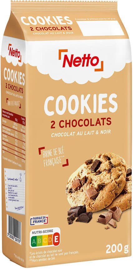 Netto Maxi Cookies Double choc - 200g packshot