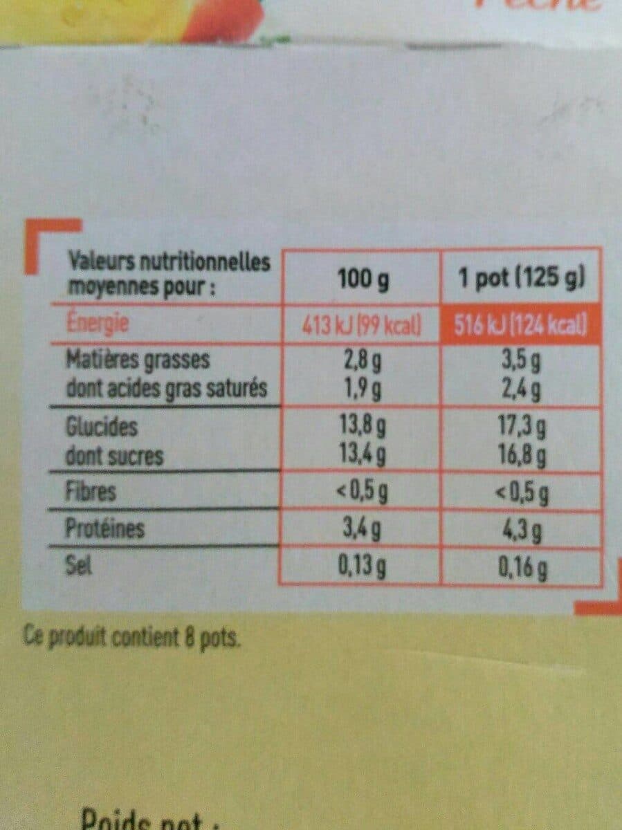 Netto YAOURT AUX FRUITS MIXES - FRUITS JAUNES 8X125G - abricot/nectarine, pêche, mangue packshot