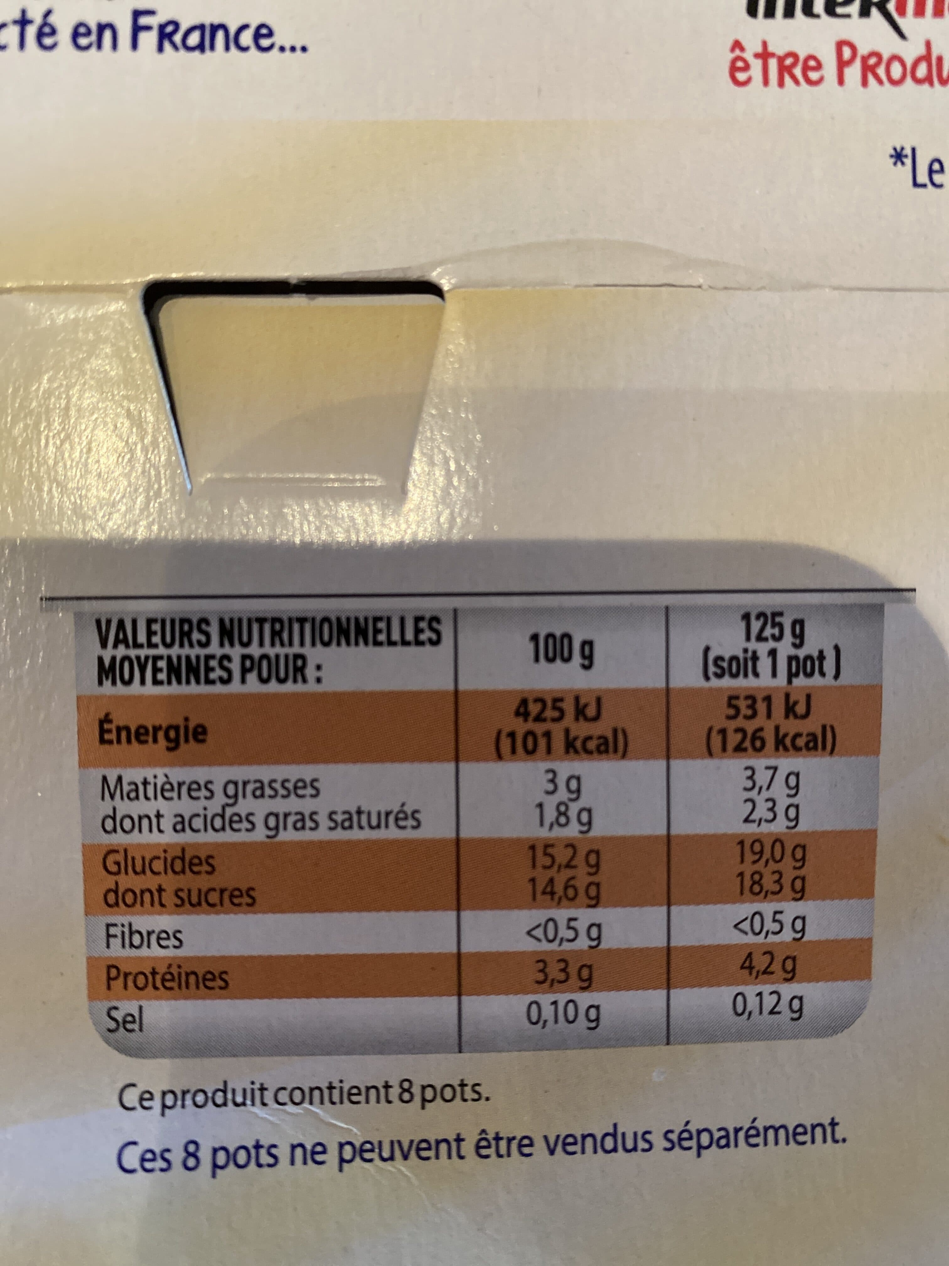Paturages YAOURT AUX FRUITS MIXES - FRUITS JAUNES 8X125G - abricot/nectarine, pêche, mangue packshot