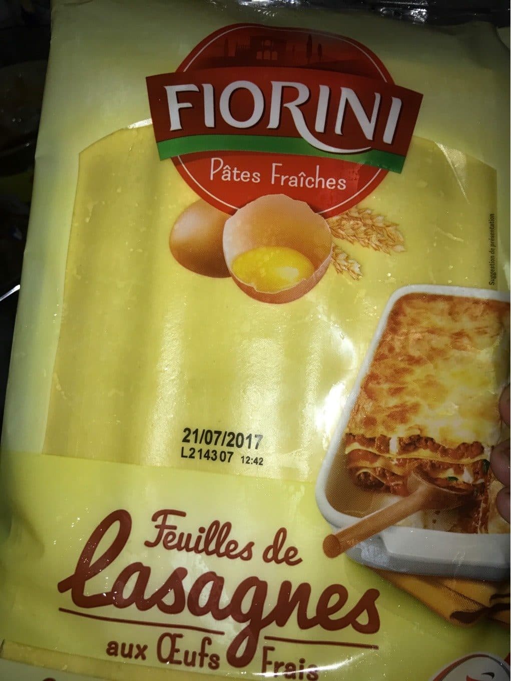 Fiorini FEUILLES DE LASAGNES 250g packshot
