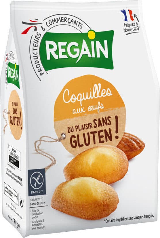 Regain (Madeleine) Coquilles aux oeufs - SANS GLUTEN - 180g packshot