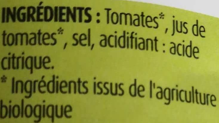 Saint Eloi Tomates entières pelées au jus bio packshot