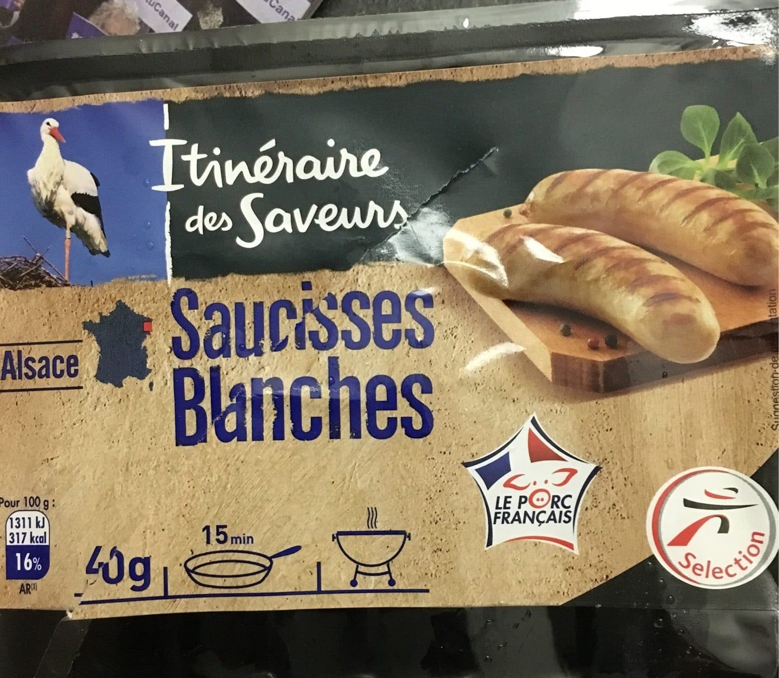 Itinéraire des Saveurs Saucisses Blanches - 400g poids fixe packshot