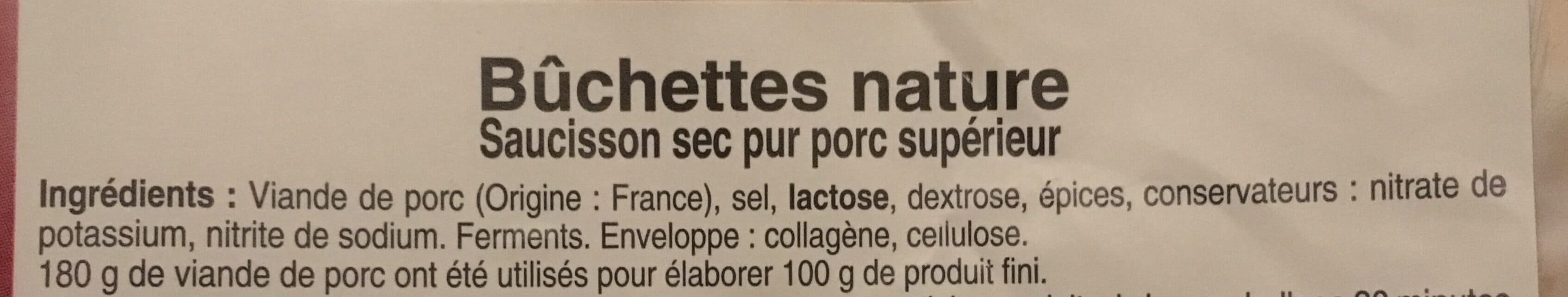 Intermarché Notre savoir faire charcutier Bûchettes saucisson sec nature le saucisson de 120 g packshot