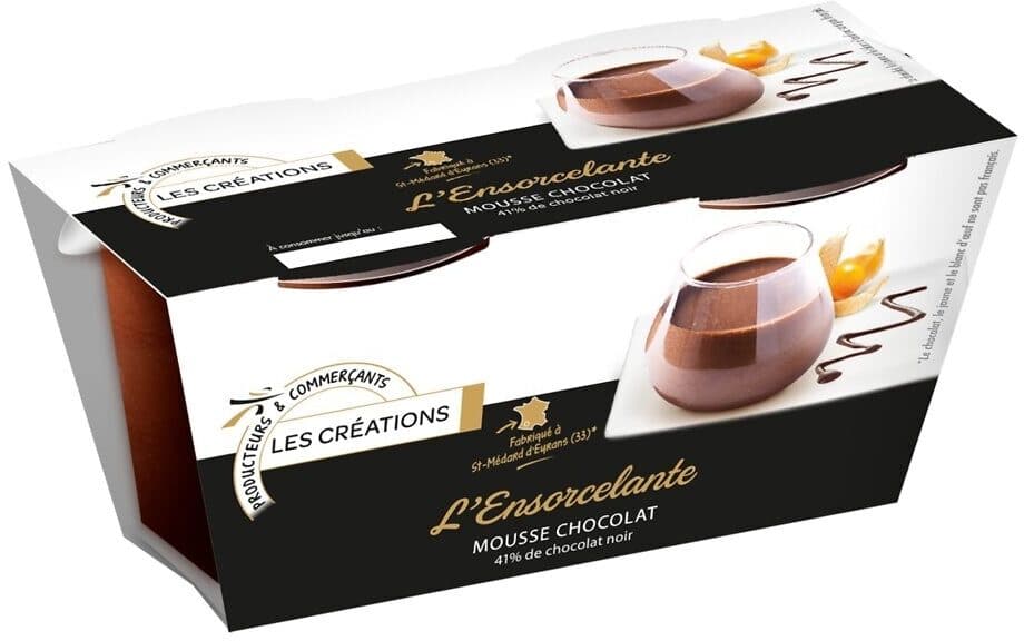 Paturages Mousse au chocolat noir premium 2x90g packshot