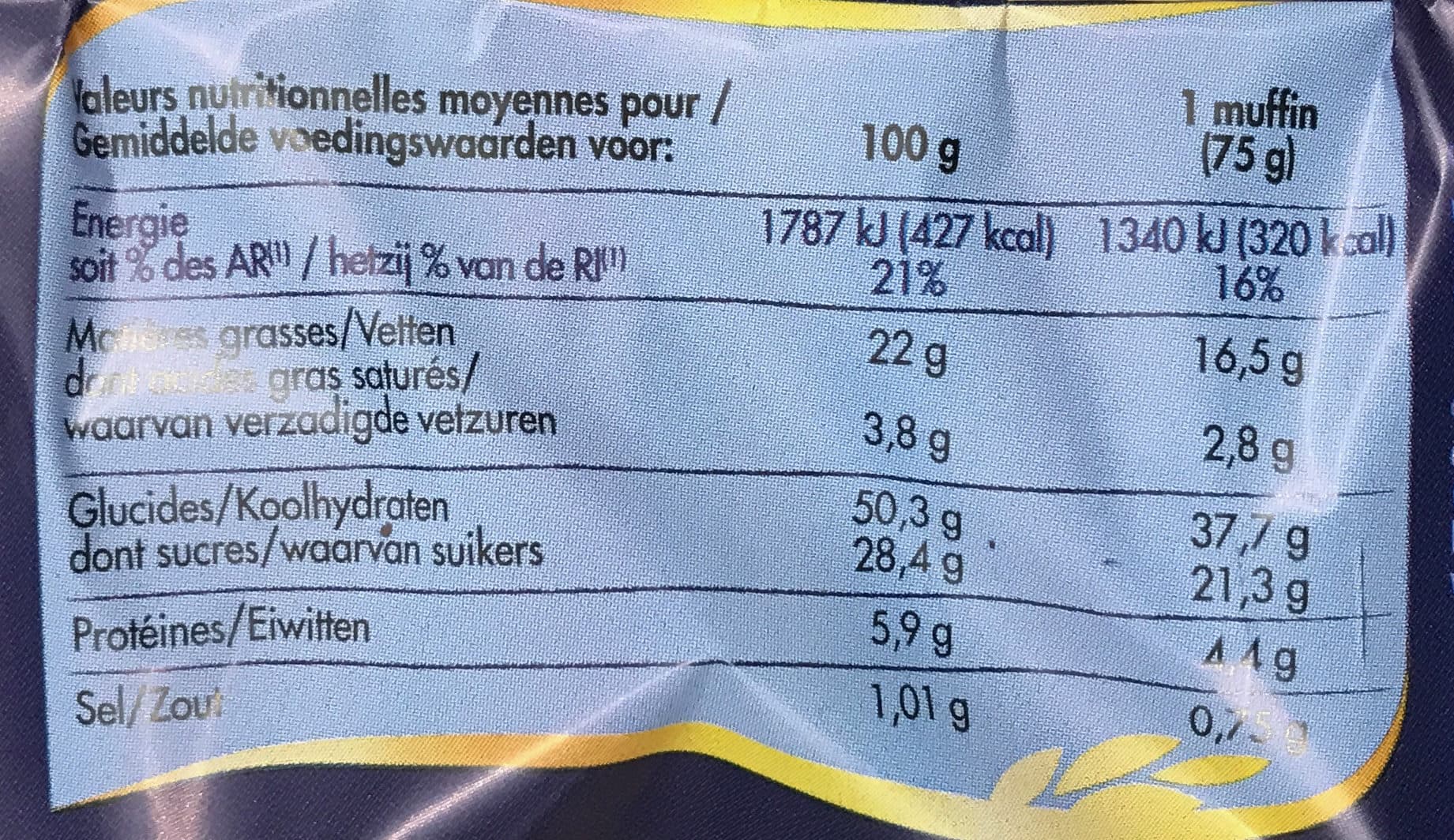Chabrior Muffins aux pépites de chocolat x4 - ADO packshot