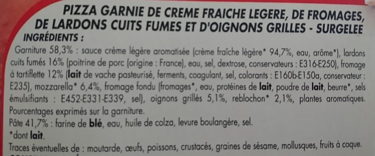 Netto Pizza Di Pierra façon Tartiflette surgelée 400g packshot