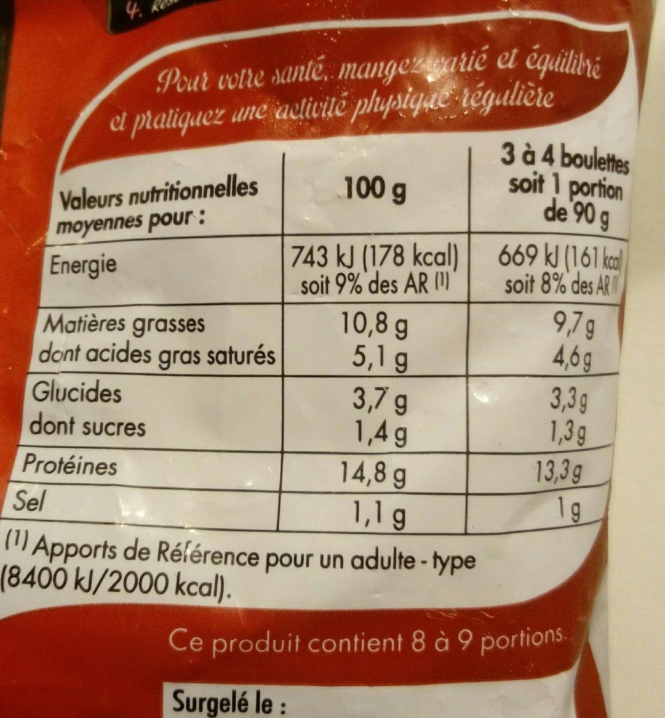 Jean Rozé Boulettes au boeuf aux oignons 750g packshot