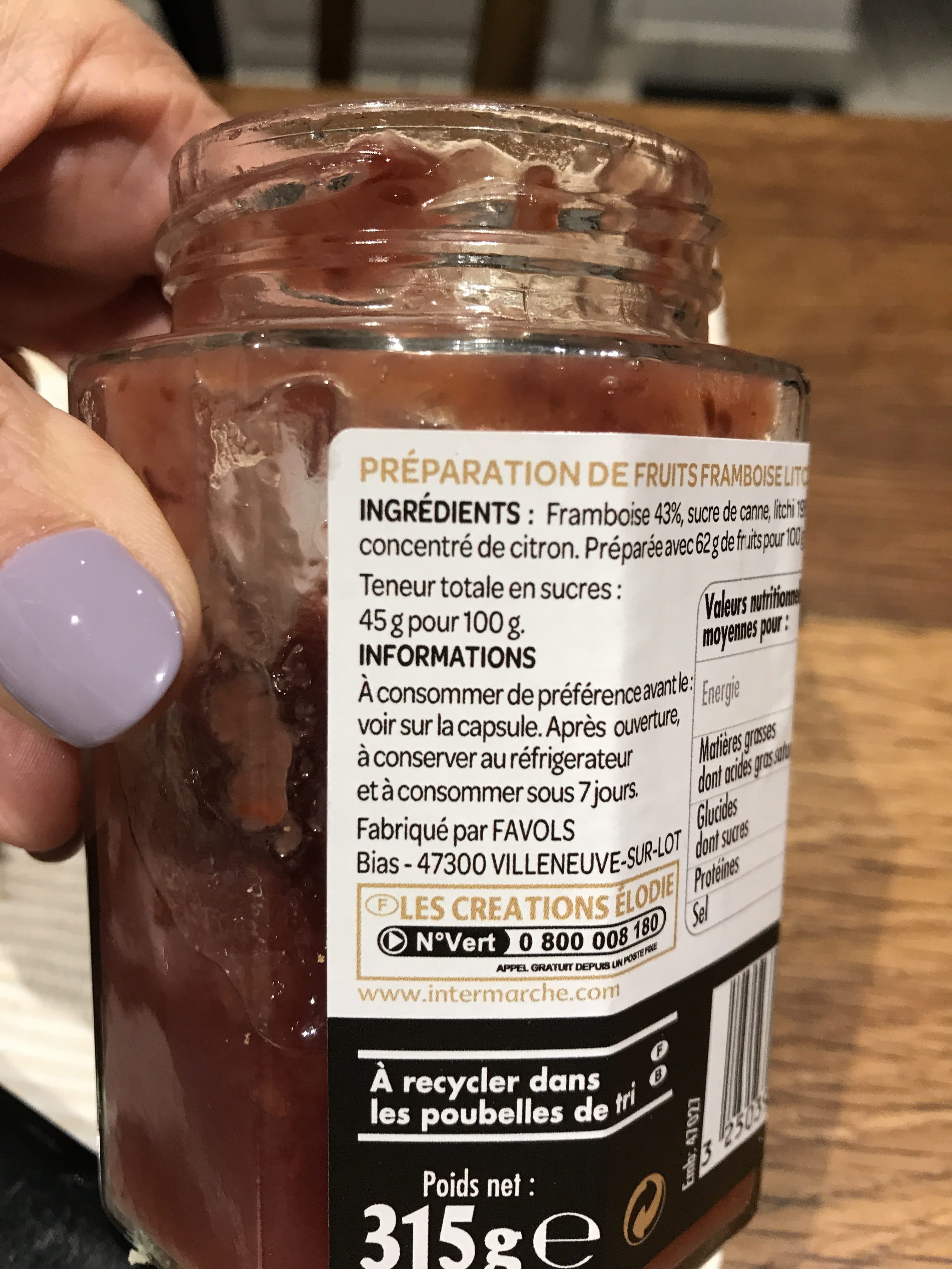 Intermarché La Délicieuse Framboise & Litchi packshot