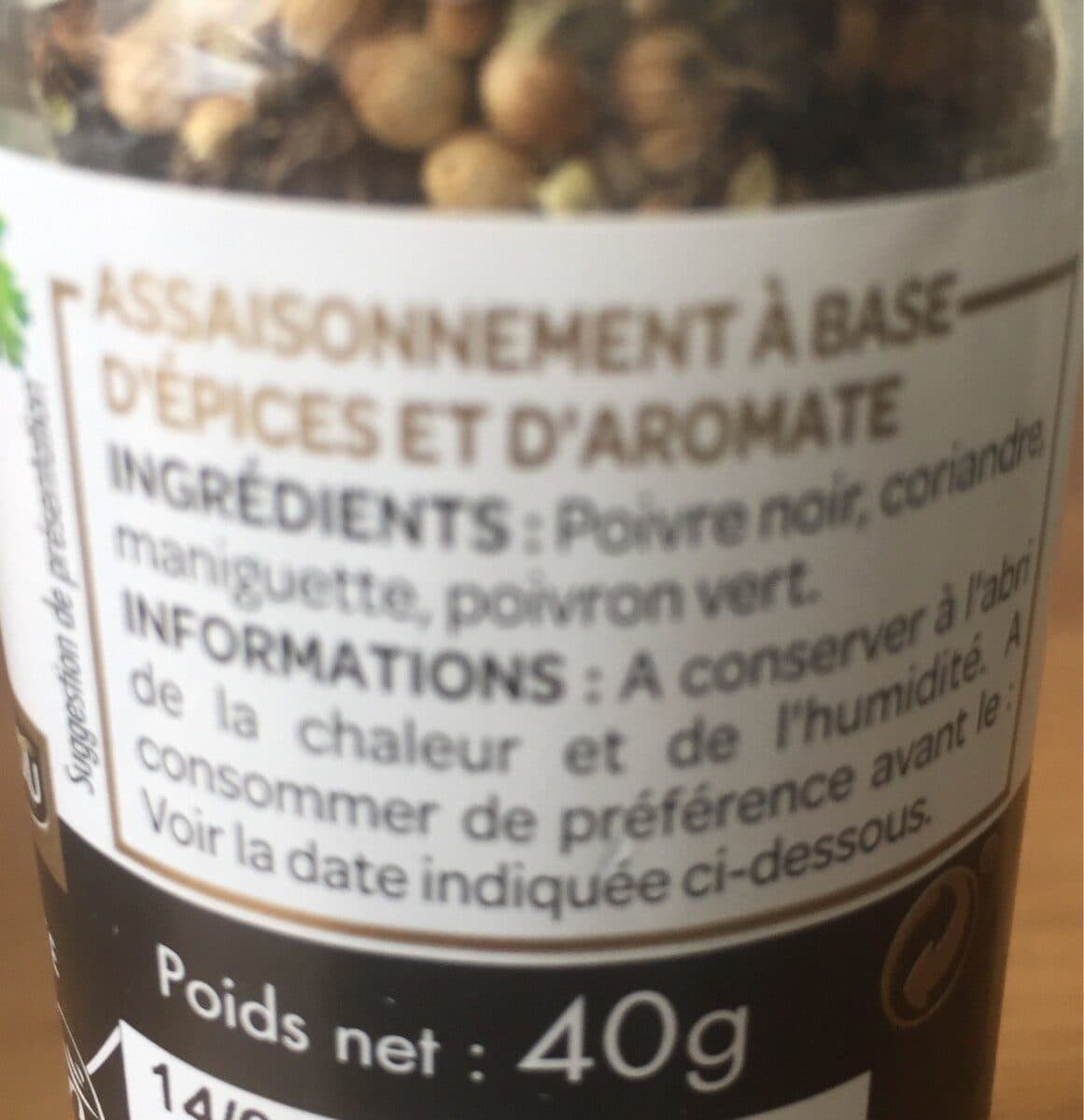 Cigalou Mélange de poivre, coriandre, maniguette et poivron vert (40g) packshot