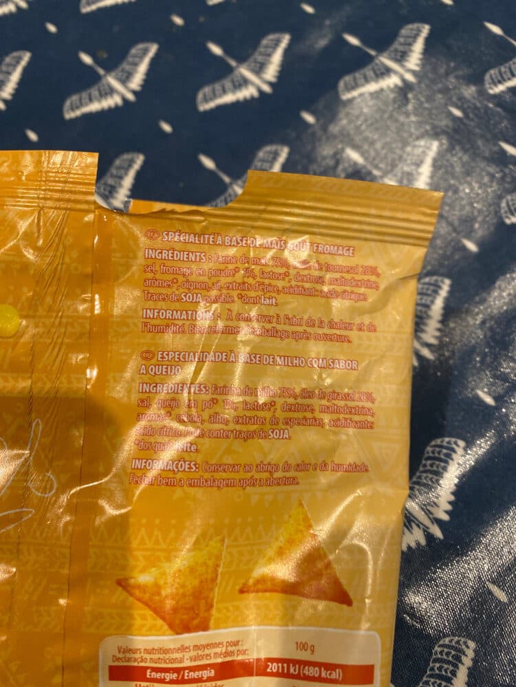 Bouton d'or Tortilla chips Goût Fromage packshot