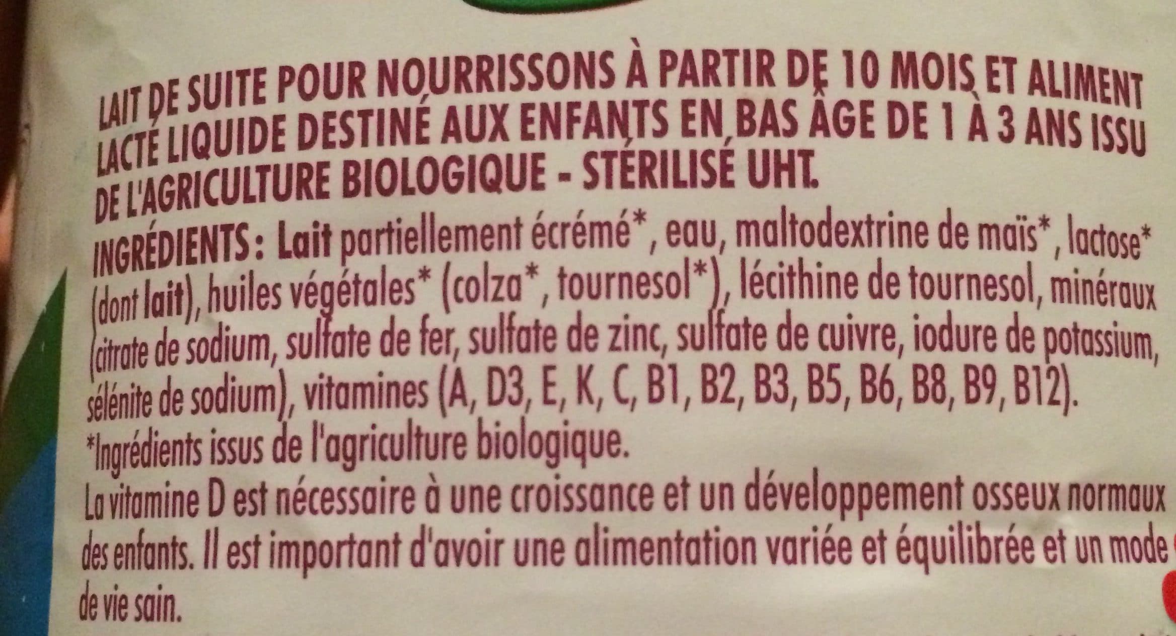 Pommette Lait de croissance BIO 6x1L packshot