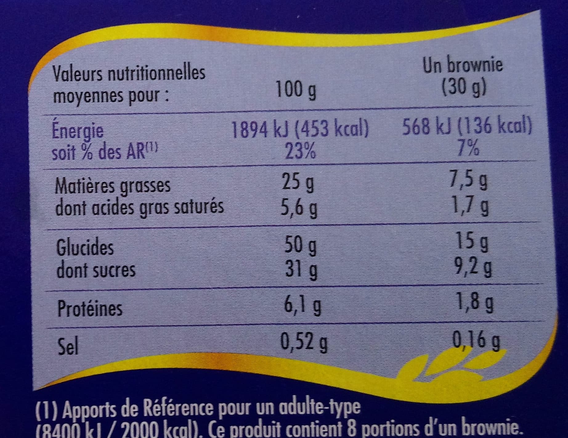 Chabrior Mini brownies aux noisettes x8 - ADO packshot