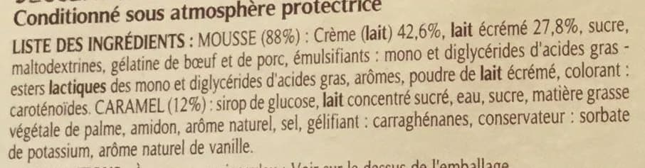 Pâturages Mousse saveur vanille & sauce caramel packshot