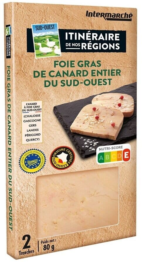 Itinéraire des Saveurs Festif 2025 - duo de foie gras de canard entier igp sud ouest barquette 2x40g packshot