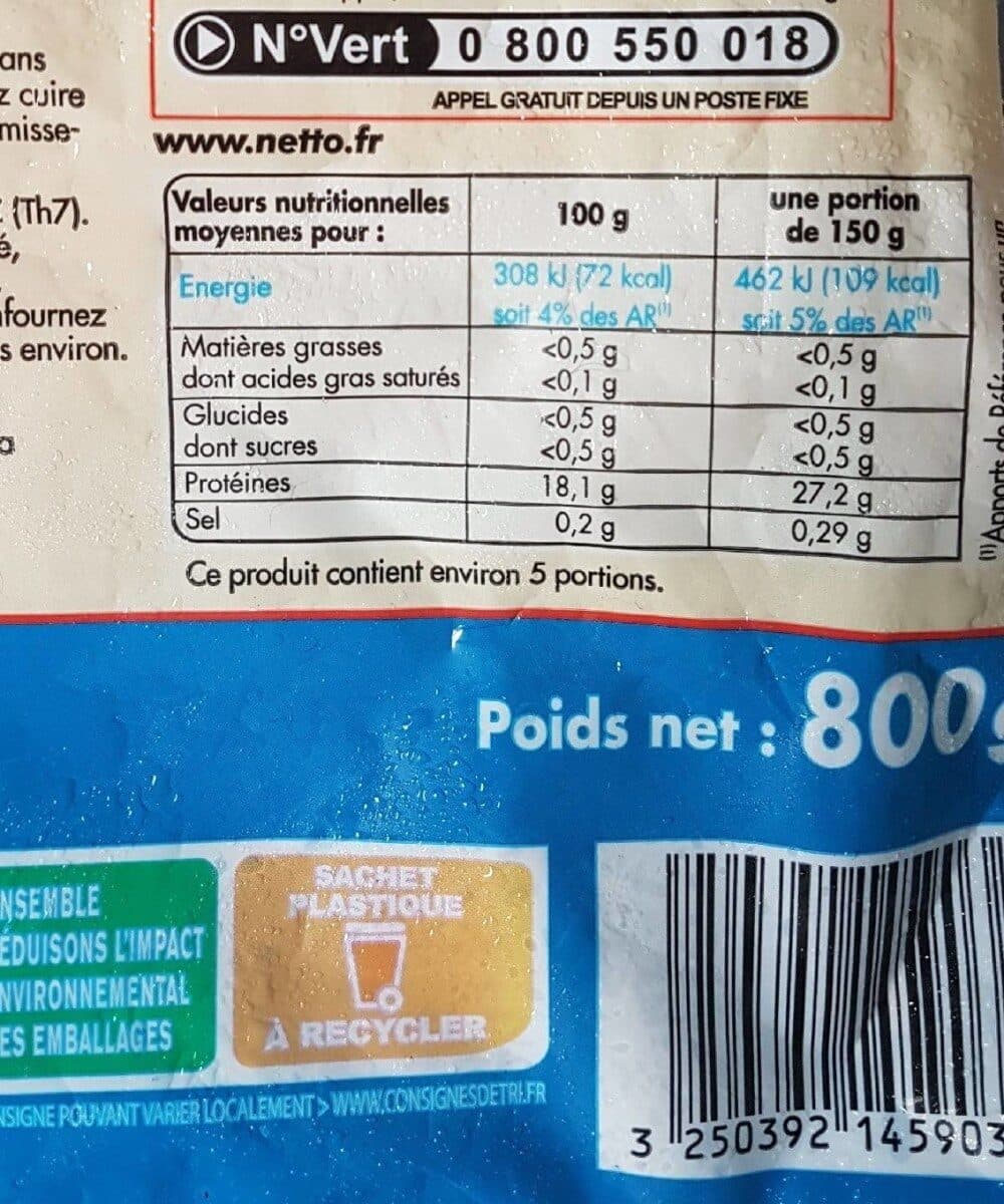 Netto Filets de cabillaud 800g msc packshot