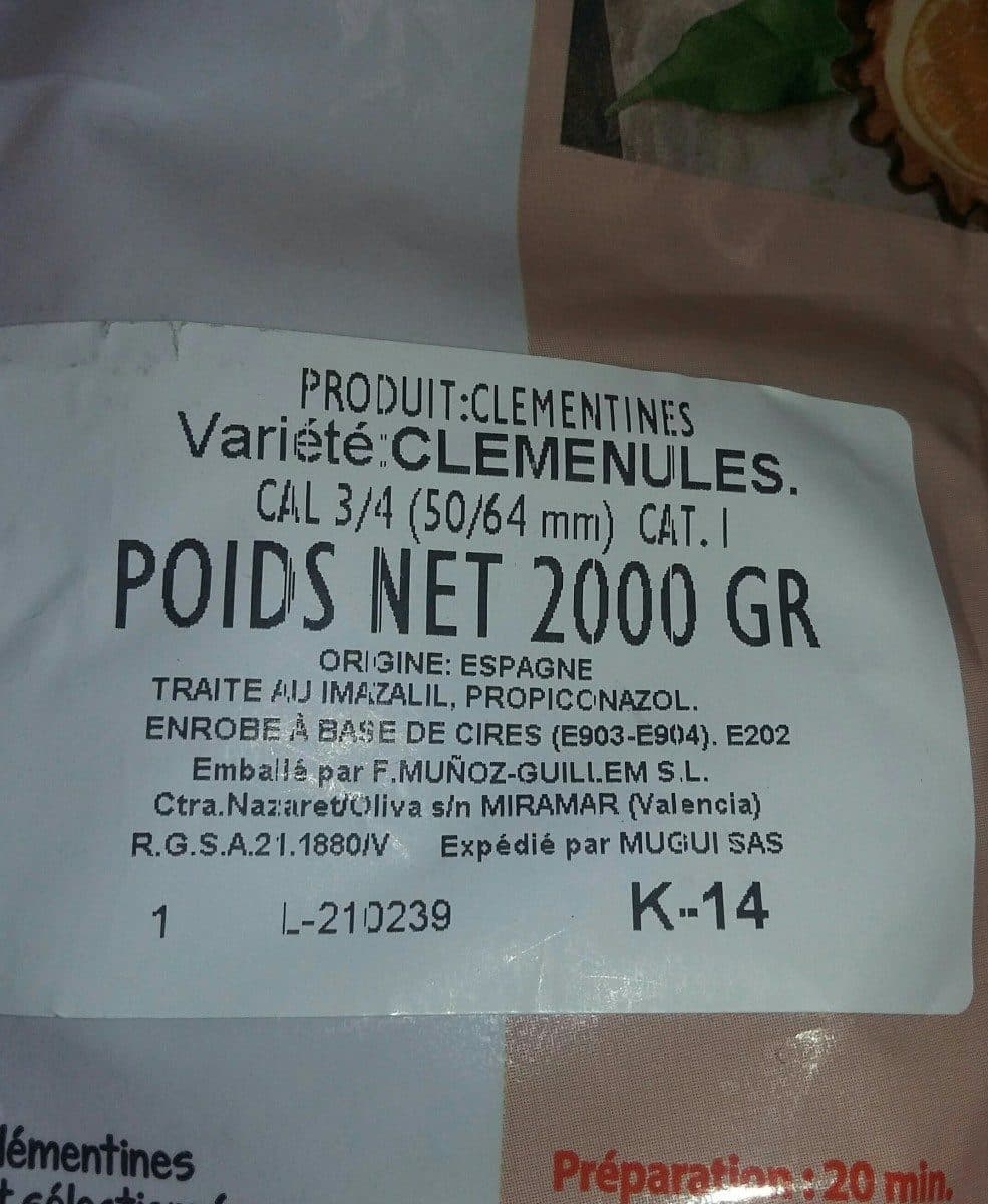Mon Marché Plaisir Clémentines à dessert packshot