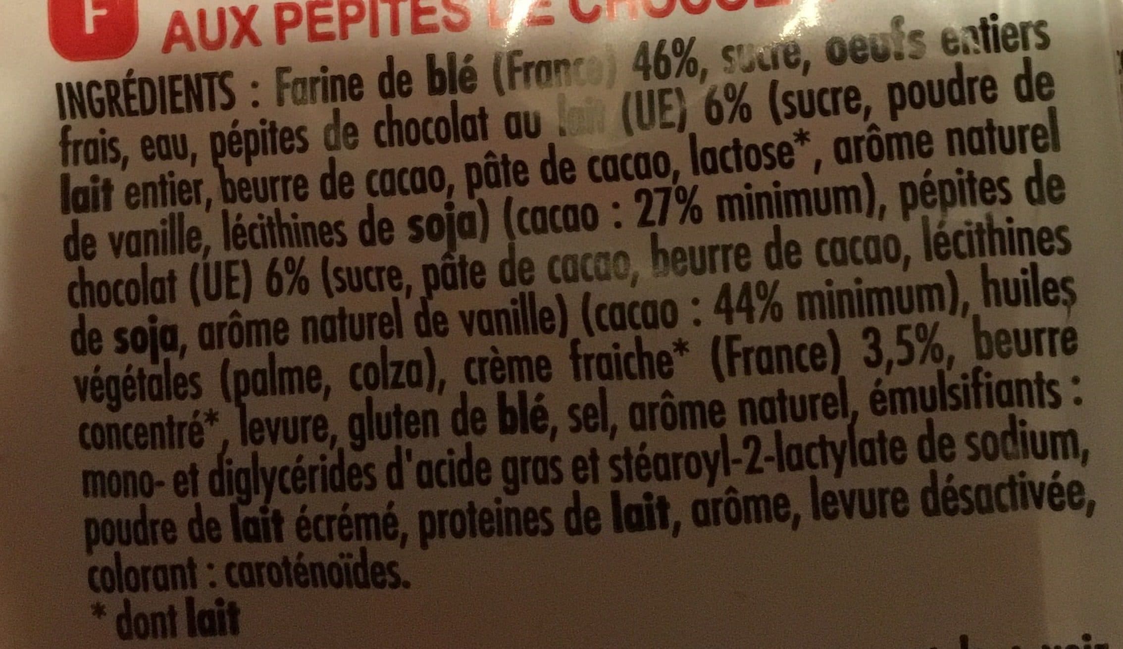 Chabrior Gâche tranchée aux pépites de chocolat packshot