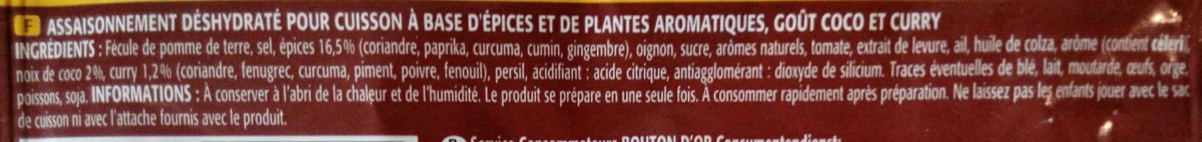 Bouton d'or Papillote Curry Coco packshot