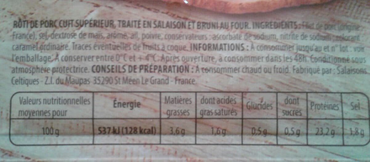 Intermarché Roti de porc sa sogm 2t 80g packshot