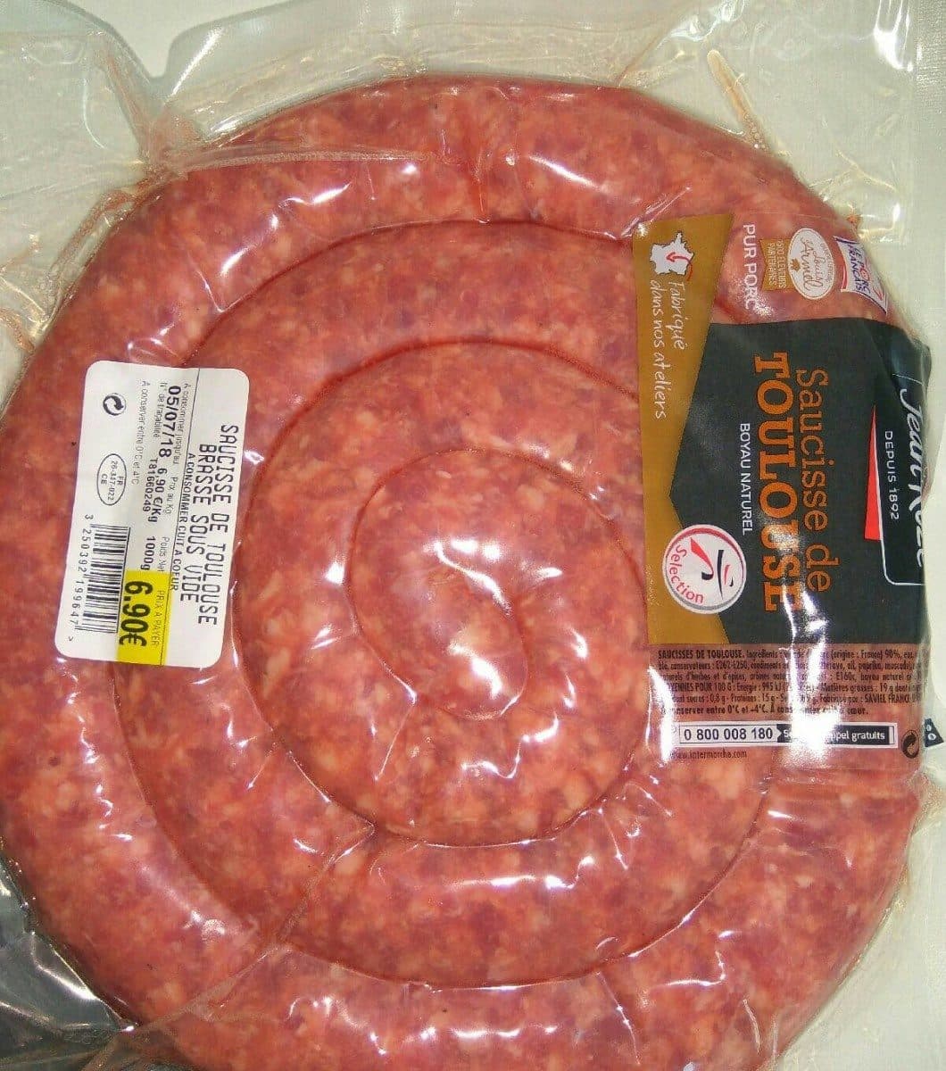 Jean roze Saucisse de Toulouse packshot