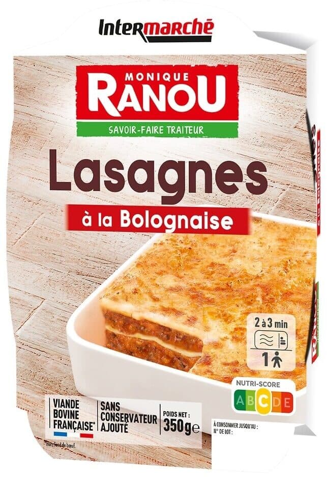 Monique ranou LASAGNE BOLOGNAISE 350g (Ancien EAN3250390787303 dans PAC 2021) packshot