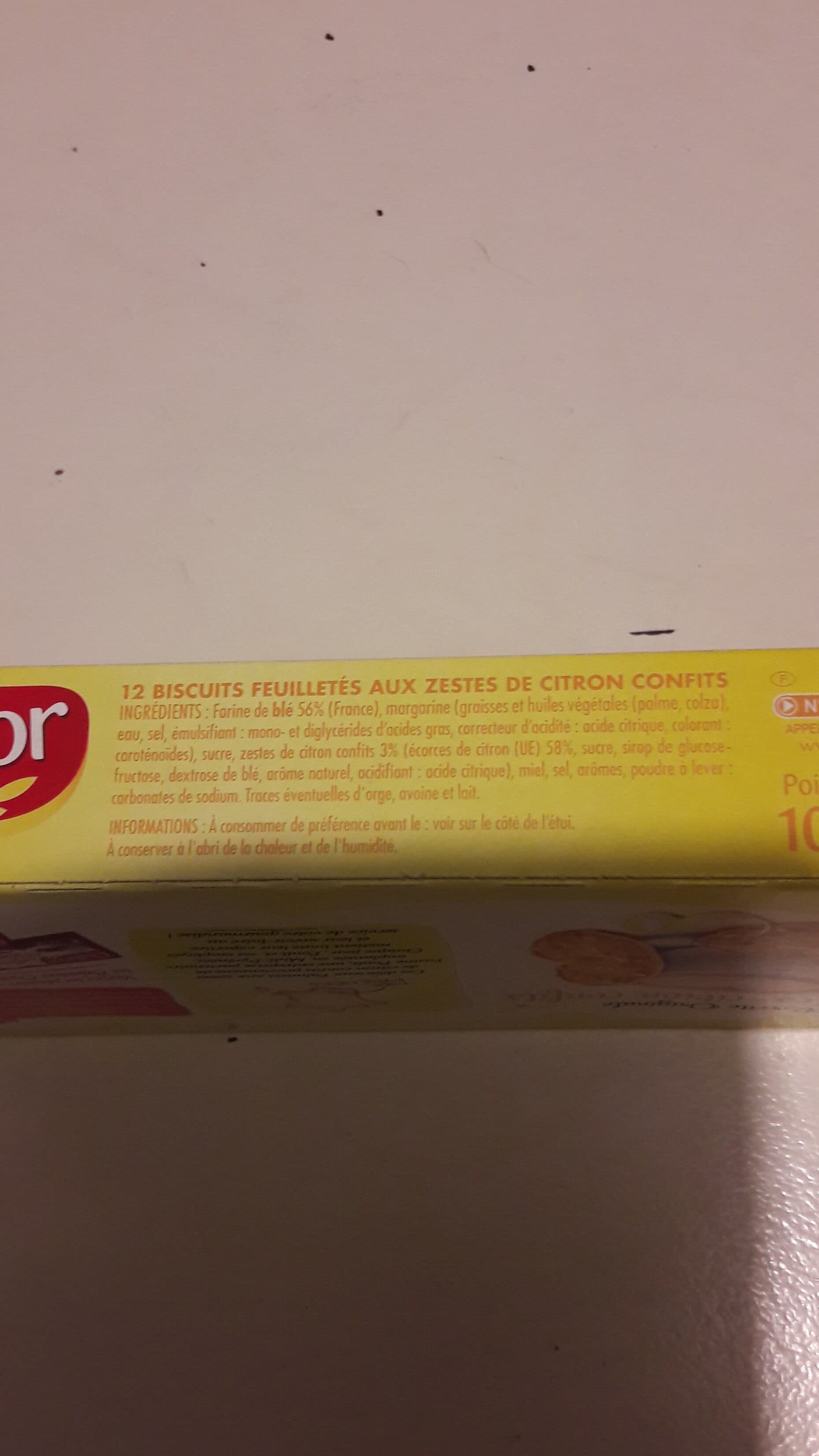Chabrior Palmiers aux zestes de citron confits 100g packshot