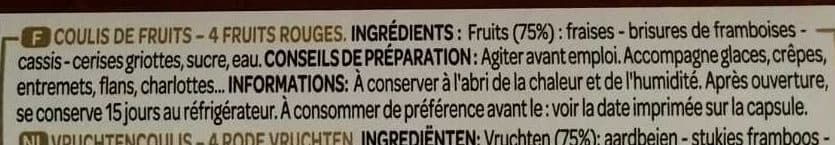 Chabrior Coulis 4 fruits rouges packshot
