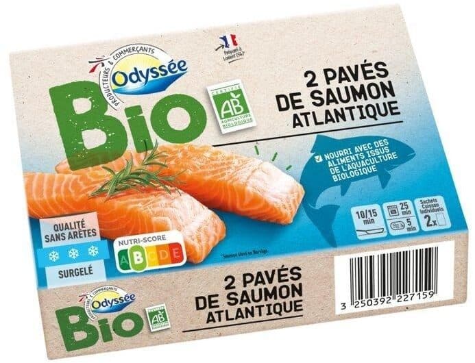 Intermarché Pave de saumon bio 200g packshot