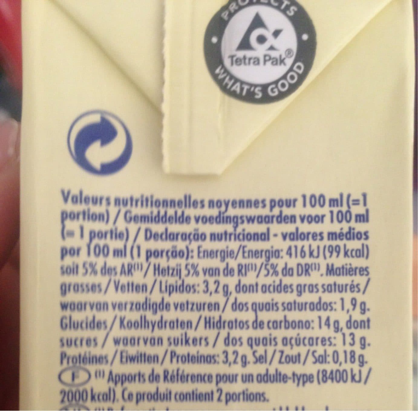 Intermarché Pâturages Crème anglaise onctueuse les 3 briques de 20 packshot