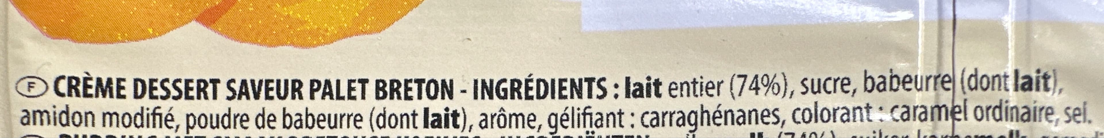 Paturages (Intermarché) Crème dessert saveur palet breton packshot